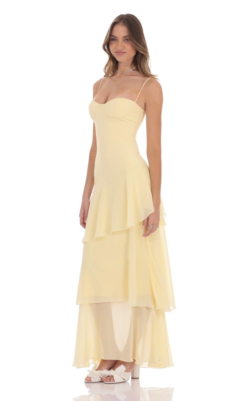 Lemon Layered Maxi Dress