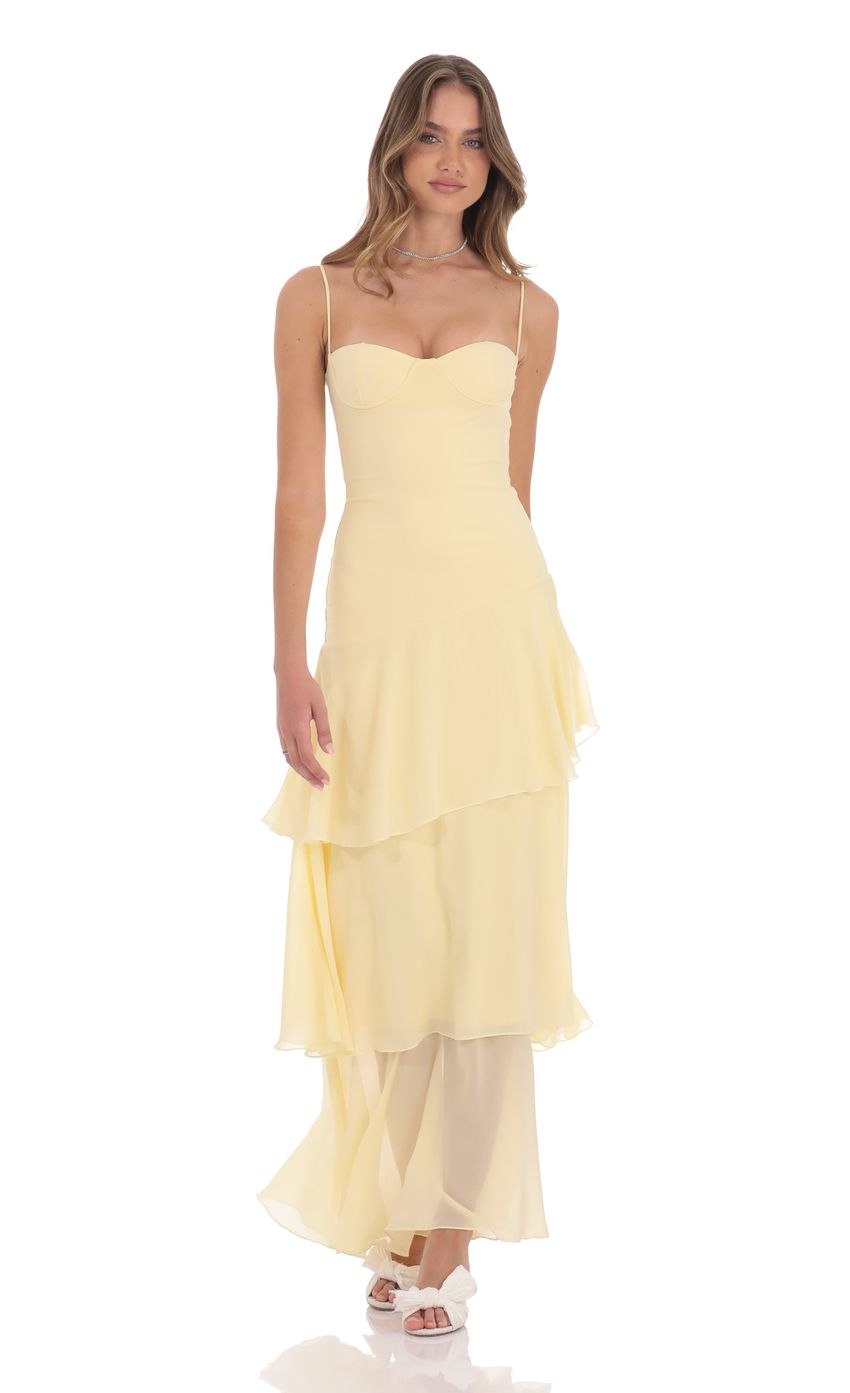 Lemon Layered Maxi Dress