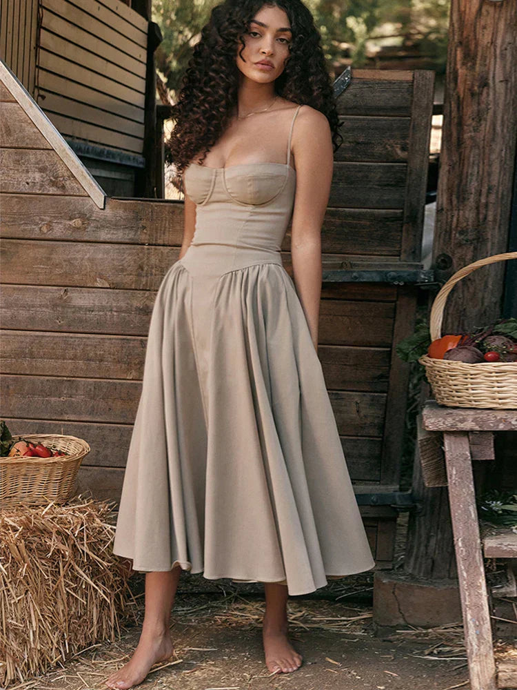 Arianna | Corset Summer Midi Dress