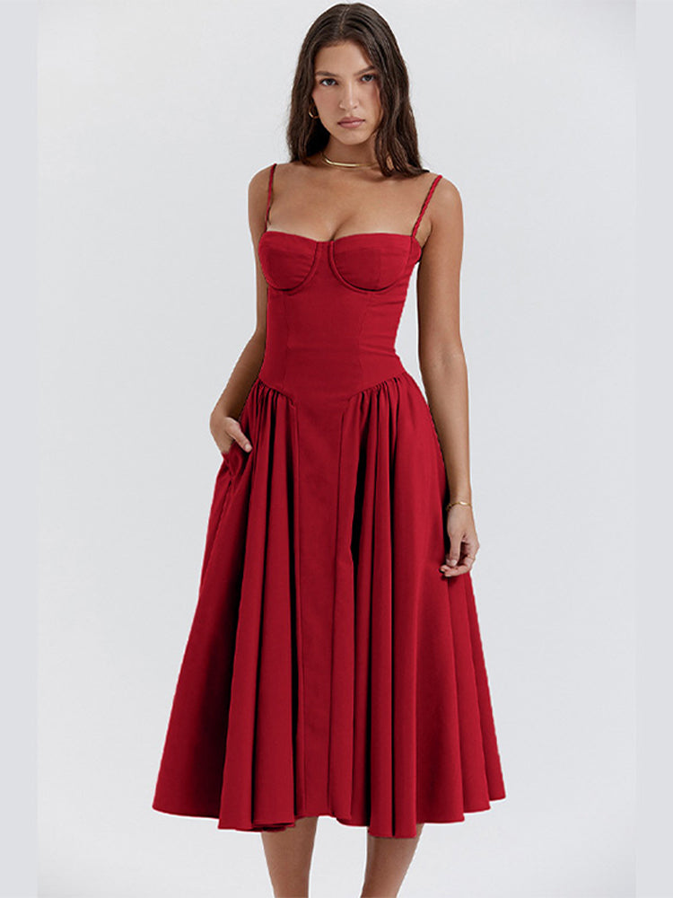 Arianna | Corset Summer Midi Dress