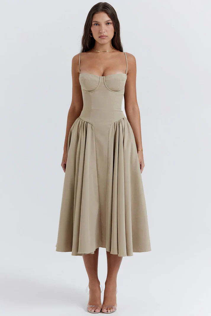 Arianna | Corset Summer Midi Dress